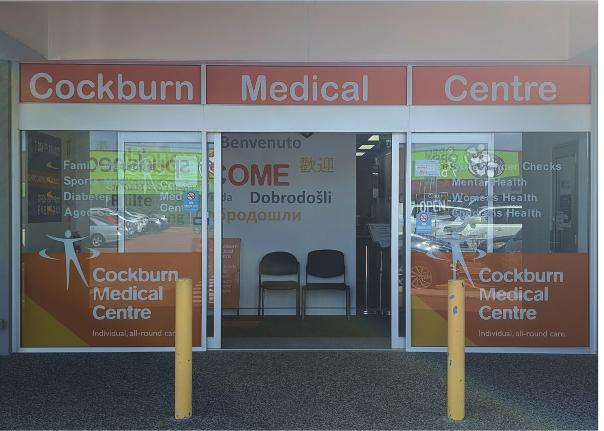 Facade of Cockburn Medical Centre in Spearwood